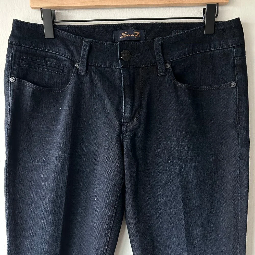 Seven7 Straight Leg Jeans Women 6 Embellished Blue Denim - Picture 2 of 9